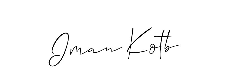 Best and Professional Signature Style for Iman Kotb. Allison_Script Best Signature Style Collection. Iman Kotb signature style 2 images and pictures png