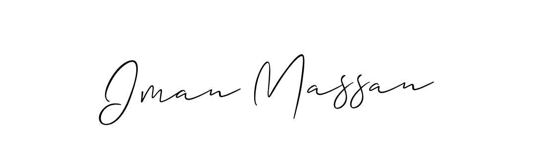 Make a short Iman Massan signature style. Manage your documents anywhere anytime using Allison_Script. Create and add eSignatures, submit forms, share and send files easily. Iman Massan signature style 2 images and pictures png