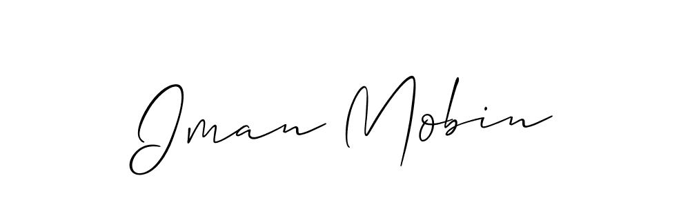 Allison_Script is a professional signature style that is perfect for those who want to add a touch of class to their signature. It is also a great choice for those who want to make their signature more unique. Get Iman Mobin name to fancy signature for free. Iman Mobin signature style 2 images and pictures png