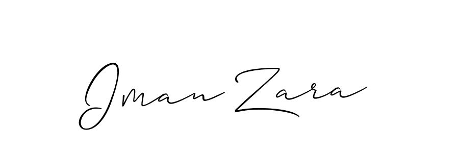 This is the best signature style for the Iman Zara name. Also you like these signature font (Allison_Script). Mix name signature. Iman Zara signature style 2 images and pictures png