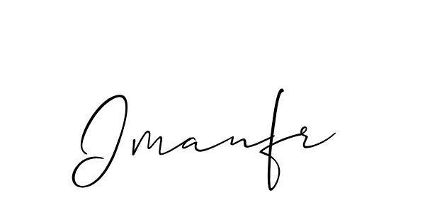 How to make Imanfr signature? Allison_Script is a professional autograph style. Create handwritten signature for Imanfr name. Imanfr signature style 2 images and pictures png