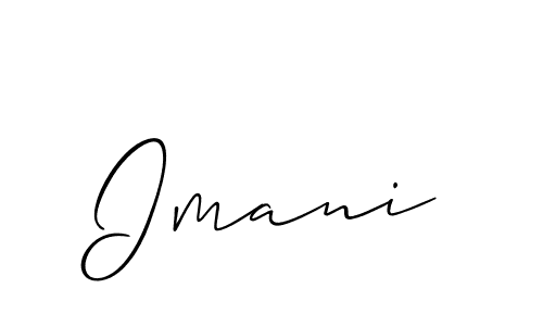 Imani stylish signature style. Best Handwritten Sign (Allison_Script) for my name. Handwritten Signature Collection Ideas for my name Imani. Imani signature style 2 images and pictures png