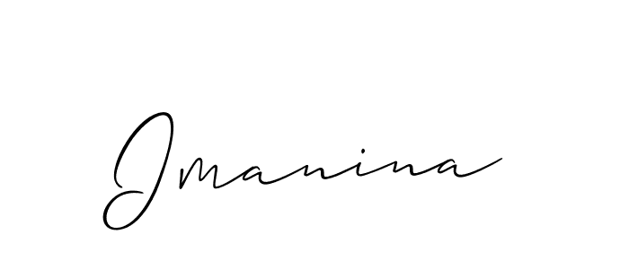 How to make Imanina signature? Allison_Script is a professional autograph style. Create handwritten signature for Imanina name. Imanina signature style 2 images and pictures png