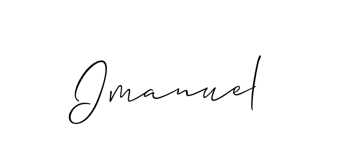 Create a beautiful signature design for name Imanuel. With this signature (Allison_Script) fonts, you can make a handwritten signature for free. Imanuel signature style 2 images and pictures png