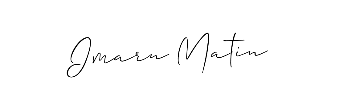 How to make Imarn Matin name signature. Use Allison_Script style for creating short signs online. This is the latest handwritten sign. Imarn Matin signature style 2 images and pictures png