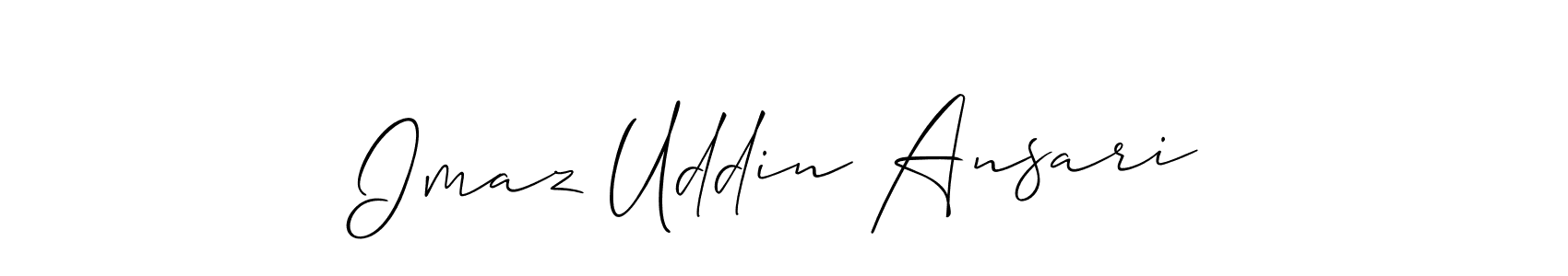 Use a signature maker to create a handwritten signature online. With this signature software, you can design (Allison_Script) your own signature for name Imaz Uddin Ansari. Imaz Uddin Ansari signature style 2 images and pictures png