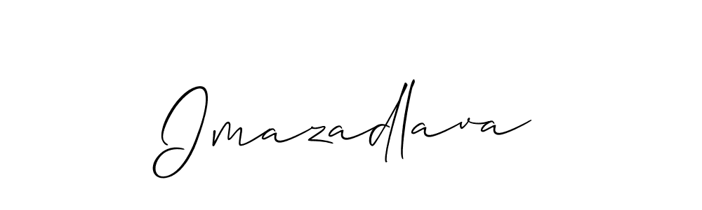 Use a signature maker to create a handwritten signature online. With this signature software, you can design (Allison_Script) your own signature for name Imazadlava. Imazadlava signature style 2 images and pictures png