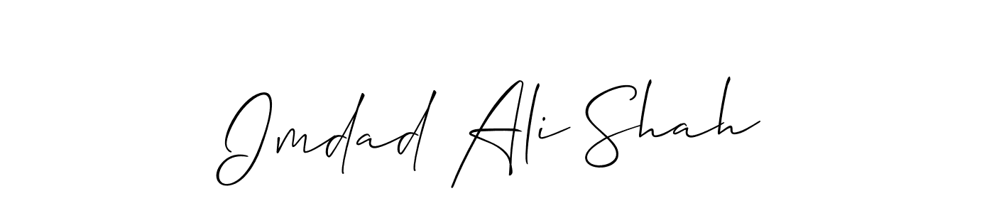 The best way (Allison_Script) to make a short signature is to pick only two or three words in your name. The name Imdad Ali Shah include a total of six letters. For converting this name. Imdad Ali Shah signature style 2 images and pictures png