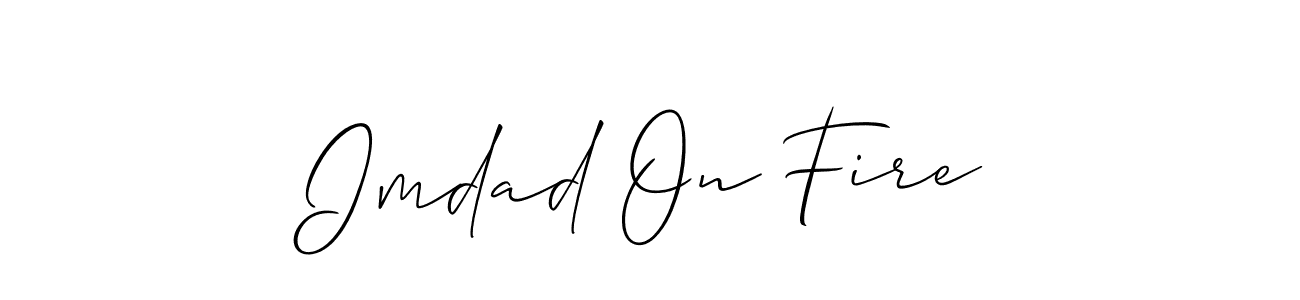 if you are searching for the best signature style for your name Imdad On Fire. so please give up your signature search. here we have designed multiple signature styles  using Allison_Script. Imdad On Fire signature style 2 images and pictures png