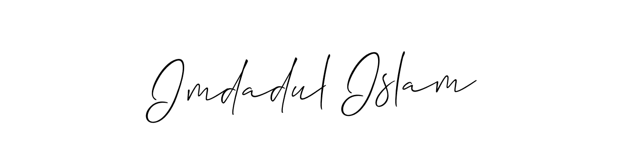 Also You can easily find your signature by using the search form. We will create Imdadul Islam name handwritten signature images for you free of cost using Allison_Script sign style. Imdadul Islam signature style 2 images and pictures png