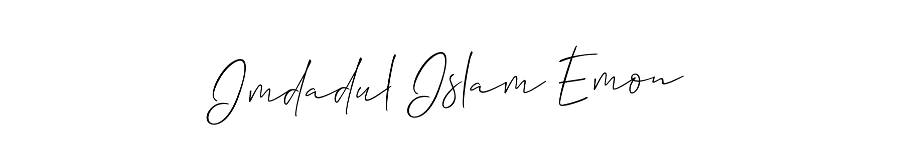 How to Draw Imdadul Islam Emon signature style? Allison_Script is a latest design signature styles for name Imdadul Islam Emon. Imdadul Islam Emon signature style 2 images and pictures png