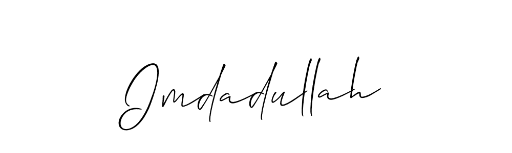 You should practise on your own different ways (Allison_Script) to write your name (Imdadullah) in signature. don't let someone else do it for you. Imdadullah signature style 2 images and pictures png