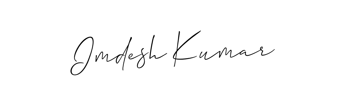 Make a beautiful signature design for name Imdesh Kumar. With this signature (Allison_Script) style, you can create a handwritten signature for free. Imdesh Kumar signature style 2 images and pictures png