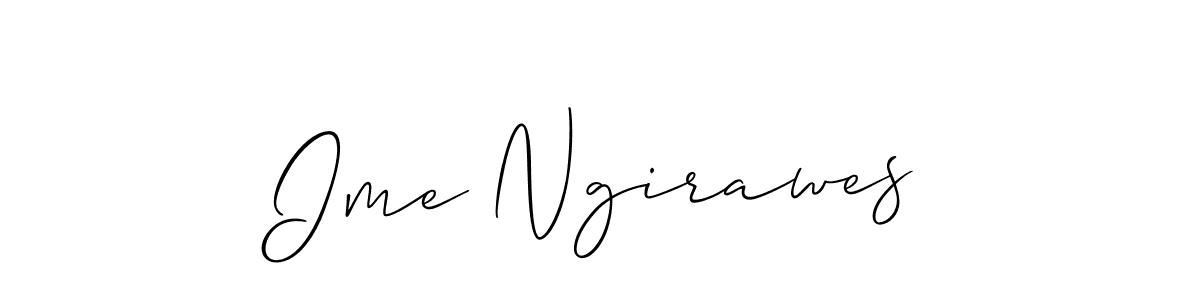 Allison_Script is a professional signature style that is perfect for those who want to add a touch of class to their signature. It is also a great choice for those who want to make their signature more unique. Get Ime Ngirawes name to fancy signature for free. Ime Ngirawes signature style 2 images and pictures png