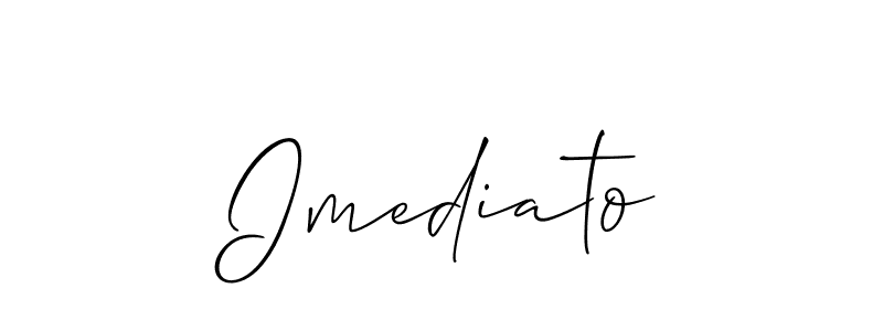 How to Draw Imediato signature style? Allison_Script is a latest design signature styles for name Imediato. Imediato signature style 2 images and pictures png