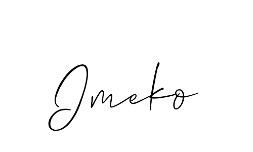 Allison_Script is a professional signature style that is perfect for those who want to add a touch of class to their signature. It is also a great choice for those who want to make their signature more unique. Get Imeko name to fancy signature for free. Imeko signature style 2 images and pictures png