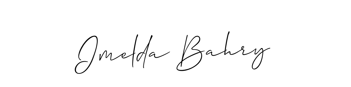 This is the best signature style for the Imelda Bahry name. Also you like these signature font (Allison_Script). Mix name signature. Imelda Bahry signature style 2 images and pictures png