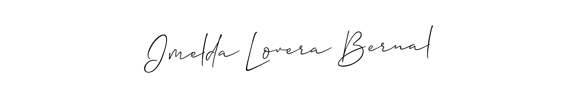 if you are searching for the best signature style for your name Imelda Lovera Bernal. so please give up your signature search. here we have designed multiple signature styles  using Allison_Script. Imelda Lovera Bernal signature style 2 images and pictures png