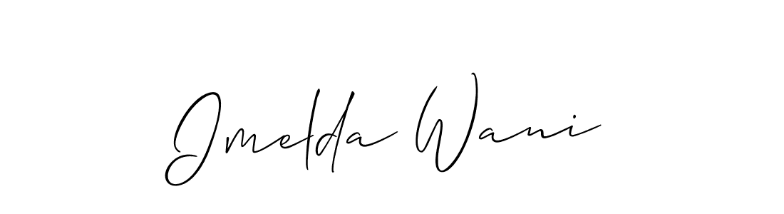Create a beautiful signature design for name Imelda Wani. With this signature (Allison_Script) fonts, you can make a handwritten signature for free. Imelda Wani signature style 2 images and pictures png