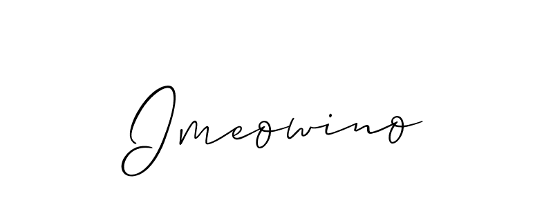 How to make Imeowino name signature. Use Allison_Script style for creating short signs online. This is the latest handwritten sign. Imeowino signature style 2 images and pictures png