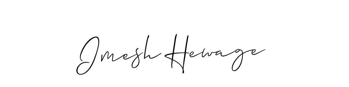 Create a beautiful signature design for name Imesh Hewage. With this signature (Allison_Script) fonts, you can make a handwritten signature for free. Imesh Hewage signature style 2 images and pictures png