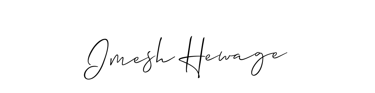 Make a beautiful signature design for name Imesh Hewage. With this signature (Allison_Script) style, you can create a handwritten signature for free. Imesh Hewage signature style 2 images and pictures png