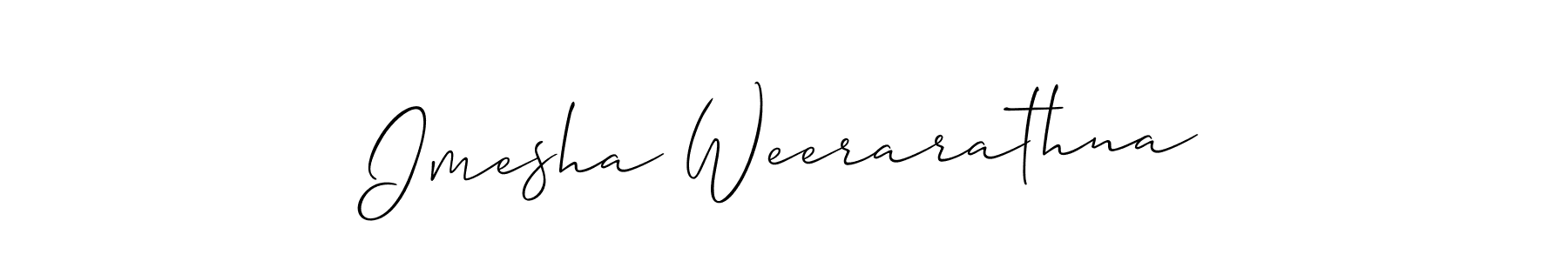Create a beautiful signature design for name Imesha Weerarathna. With this signature (Allison_Script) fonts, you can make a handwritten signature for free. Imesha Weerarathna signature style 2 images and pictures png