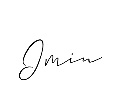 Make a short Imin signature style. Manage your documents anywhere anytime using Allison_Script. Create and add eSignatures, submit forms, share and send files easily. Imin signature style 2 images and pictures png