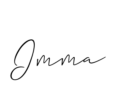 The best way (Allison_Script) to make a short signature is to pick only two or three words in your name. The name Imma include a total of six letters. For converting this name. Imma signature style 2 images and pictures png