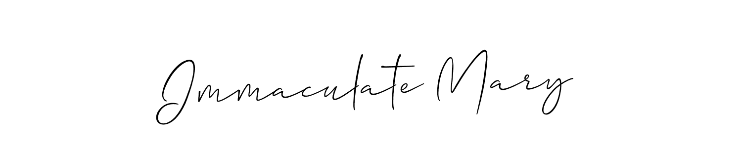 Create a beautiful signature design for name Immaculate Mary. With this signature (Allison_Script) fonts, you can make a handwritten signature for free. Immaculate Mary signature style 2 images and pictures png