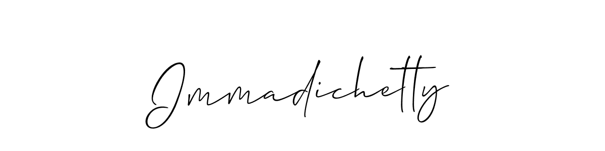 How to Draw Immadichetty signature style? Allison_Script is a latest design signature styles for name Immadichetty. Immadichetty signature style 2 images and pictures png