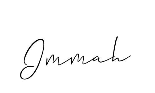 Use a signature maker to create a handwritten signature online. With this signature software, you can design (Allison_Script) your own signature for name Immah. Immah signature style 2 images and pictures png