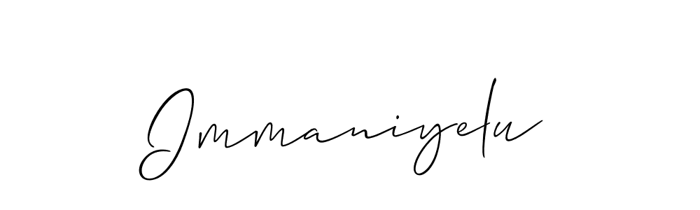Design your own signature with our free online signature maker. With this signature software, you can create a handwritten (Allison_Script) signature for name Immaniyelu. Immaniyelu signature style 2 images and pictures png