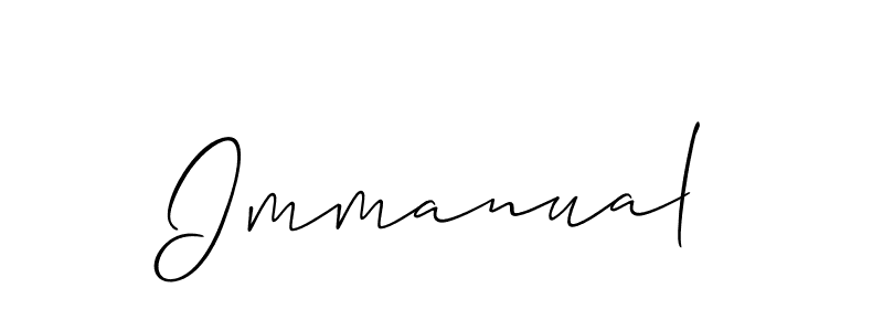 Immanual stylish signature style. Best Handwritten Sign (Allison_Script) for my name. Handwritten Signature Collection Ideas for my name Immanual. Immanual signature style 2 images and pictures png