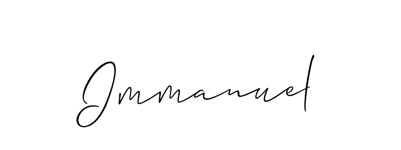 Best and Professional Signature Style for Immanuel. Allison_Script Best Signature Style Collection. Immanuel signature style 2 images and pictures png