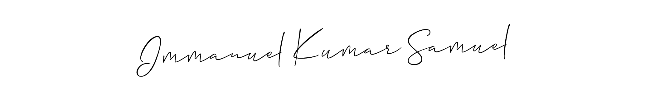 Check out images of Autograph of Immanuel Kumar Samuel name. Actor Immanuel Kumar Samuel Signature Style. Allison_Script is a professional sign style online. Immanuel Kumar Samuel signature style 2 images and pictures png