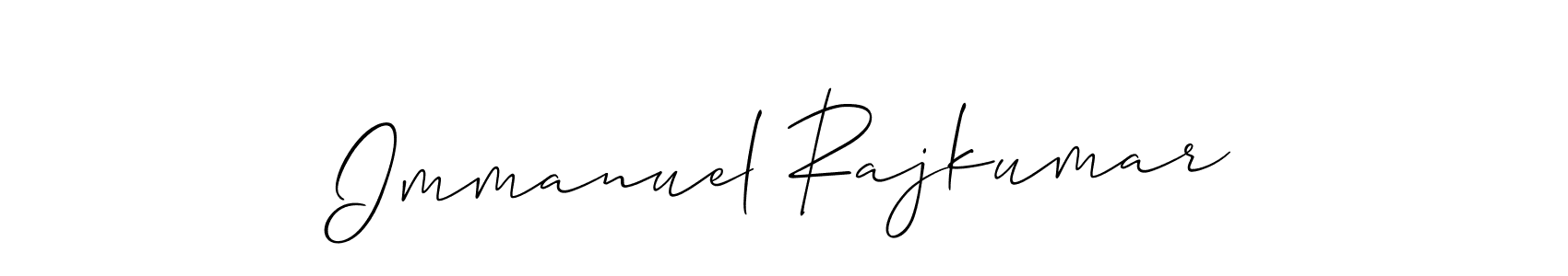 You should practise on your own different ways (Allison_Script) to write your name (Immanuel Rajkumar) in signature. don't let someone else do it for you. Immanuel Rajkumar signature style 2 images and pictures png