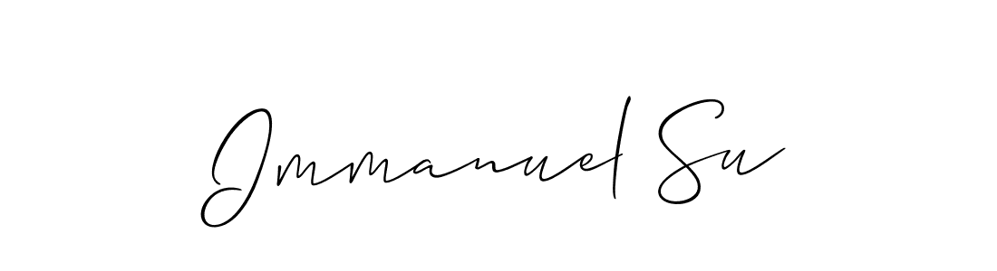 Also You can easily find your signature by using the search form. We will create Immanuel Su name handwritten signature images for you free of cost using Allison_Script sign style. Immanuel Su signature style 2 images and pictures png