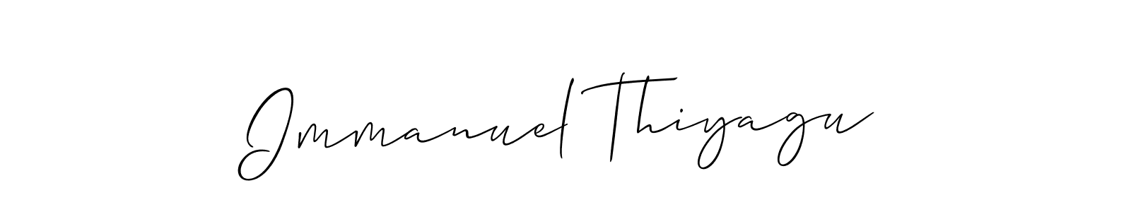 How to make Immanuel Thiyagu signature? Allison_Script is a professional autograph style. Create handwritten signature for Immanuel Thiyagu name. Immanuel Thiyagu signature style 2 images and pictures png
