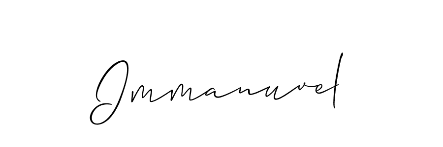 You should practise on your own different ways (Allison_Script) to write your name (Immanuvel) in signature. don't let someone else do it for you. Immanuvel signature style 2 images and pictures png