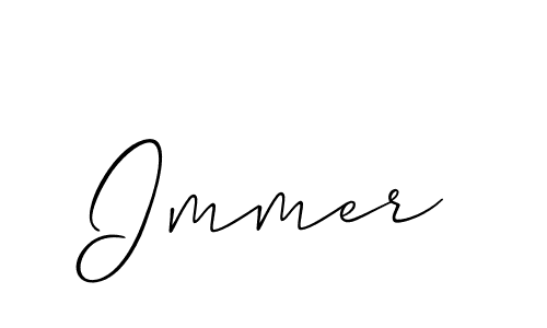 if you are searching for the best signature style for your name Immer. so please give up your signature search. here we have designed multiple signature styles  using Allison_Script. Immer signature style 2 images and pictures png