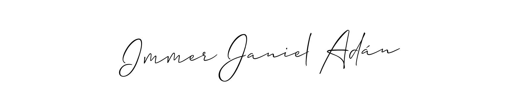 Best and Professional Signature Style for Immer Janiel Adán. Allison_Script Best Signature Style Collection. Immer Janiel Adán signature style 2 images and pictures png