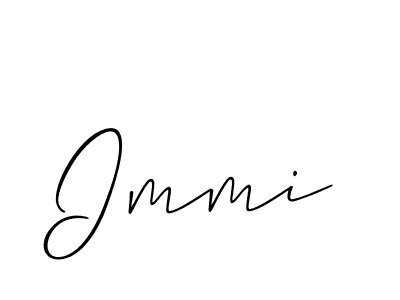 Make a beautiful signature design for name Immi. With this signature (Allison_Script) style, you can create a handwritten signature for free. Immi signature style 2 images and pictures png