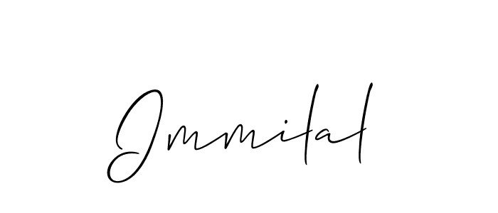 Create a beautiful signature design for name Immilal. With this signature (Allison_Script) fonts, you can make a handwritten signature for free. Immilal signature style 2 images and pictures png