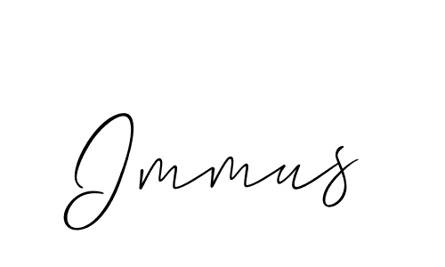 How to Draw Immus signature style? Allison_Script is a latest design signature styles for name Immus. Immus signature style 2 images and pictures png