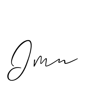 How to make Imn signature? Allison_Script is a professional autograph style. Create handwritten signature for Imn name. Imn signature style 2 images and pictures png