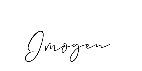 How to make Imogen name signature. Use Allison_Script style for creating short signs online. This is the latest handwritten sign. Imogen signature style 2 images and pictures png