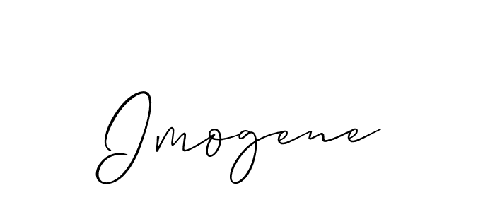 Make a short Imogene signature style. Manage your documents anywhere anytime using Allison_Script. Create and add eSignatures, submit forms, share and send files easily. Imogene signature style 2 images and pictures png