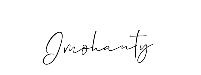 if you are searching for the best signature style for your name Imohanty. so please give up your signature search. here we have designed multiple signature styles  using Allison_Script. Imohanty signature style 2 images and pictures png