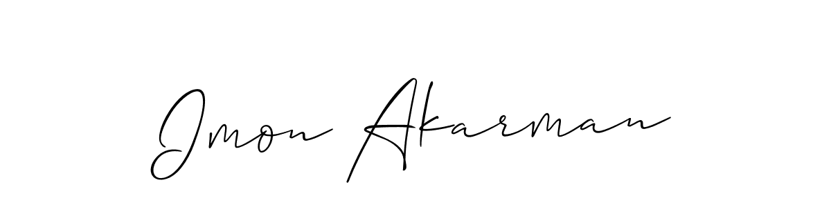 Also You can easily find your signature by using the search form. We will create Imon Akarman name handwritten signature images for you free of cost using Allison_Script sign style. Imon Akarman signature style 2 images and pictures png